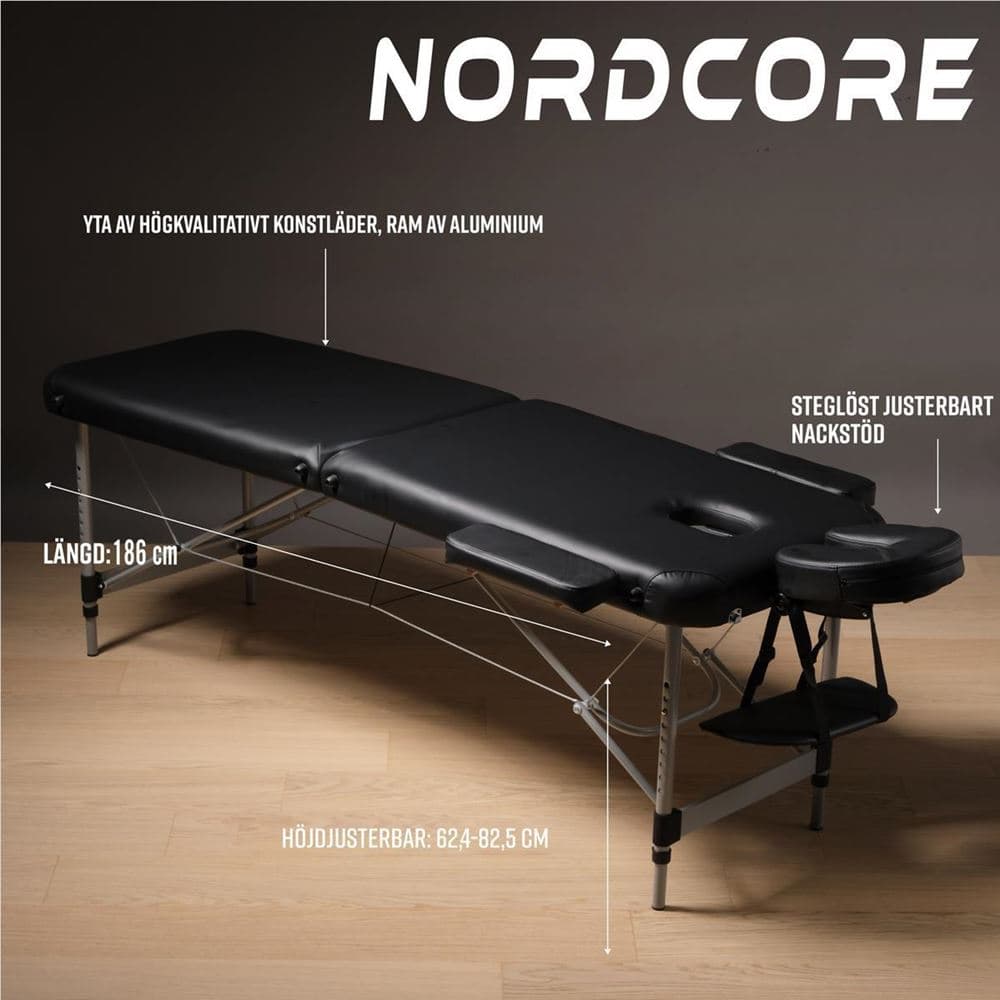 Nordcore Hierontapöytä A200, musta