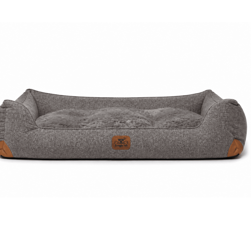 Swaggin Tails koiranpeti Memory Foam -vaahdolla L, harmaa