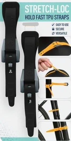 Sea to Summit Strap Stretchloc hihna 15-20x375 mm, 2 kpl, musta