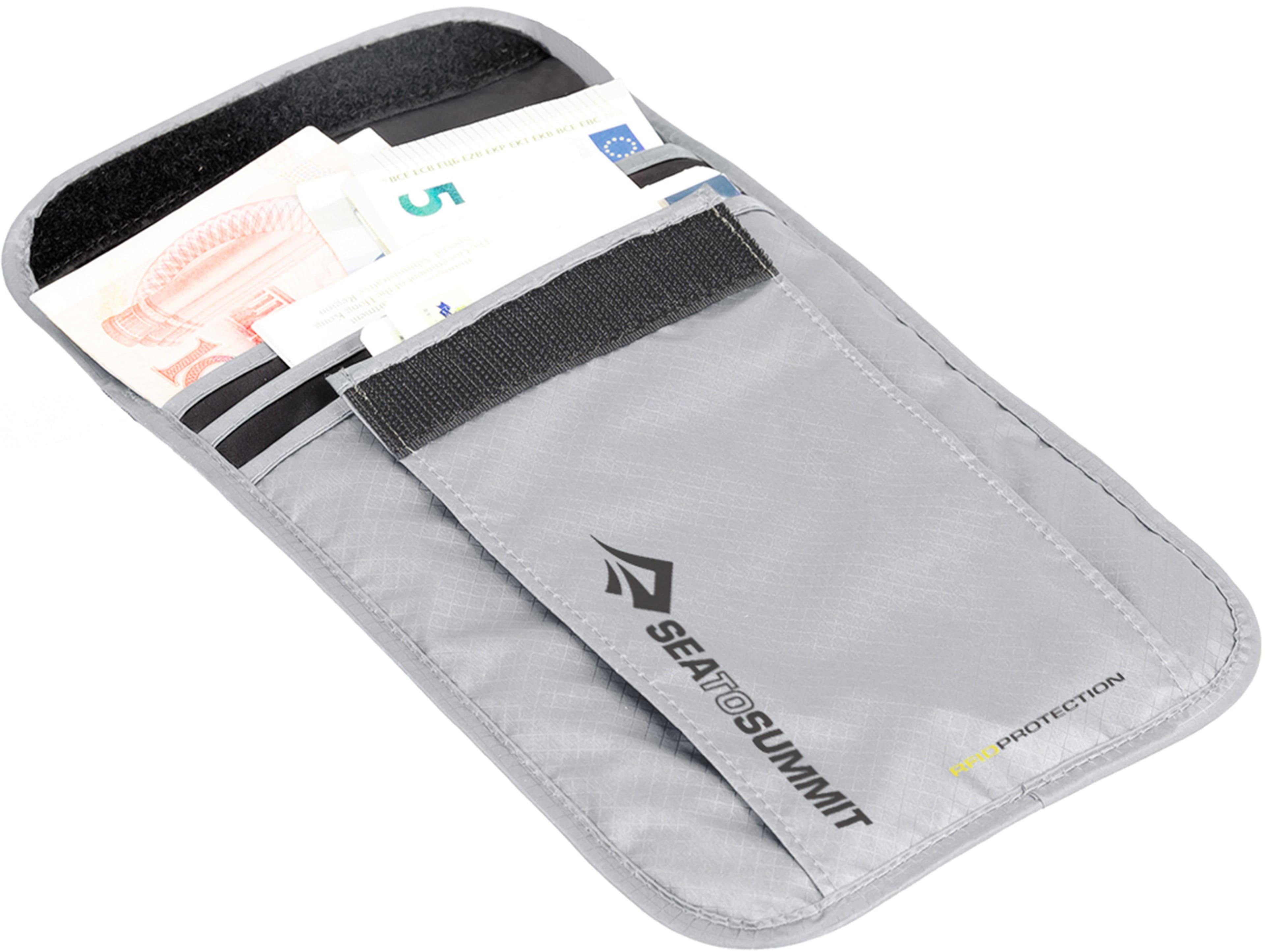 Sea to Summit Eco Travellight Neck Wallet RFID kaulapussi, harmaa