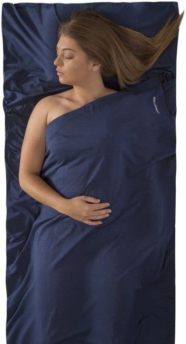 Sea to Summit Sleepliner Cotton Premium Traveller with Pillow Tummansininen
