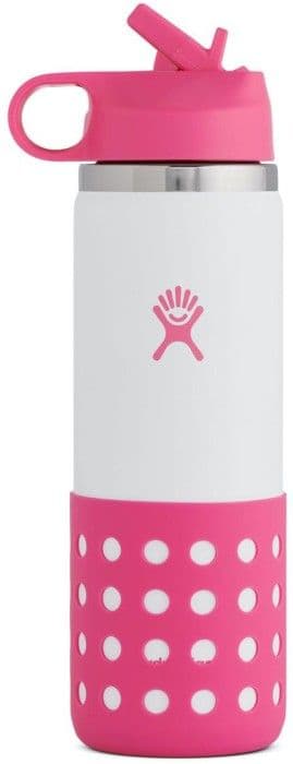 Hydro Flask HydroFlask Wide Mouth Kids lasten juomapullo, 591 ml, vaaleanpunainen/valkoinen