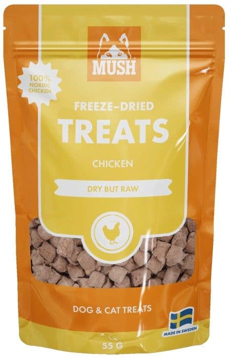 MUSH Treats Frystorkat Kyckling 55 g