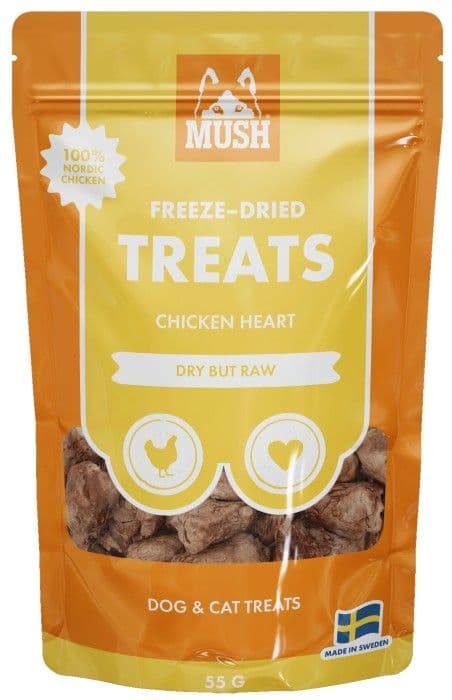 MUSH Treats Frystorkat Kycklinghjärta 50 g