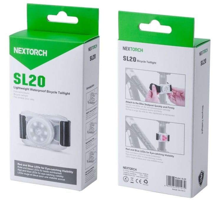 Nextorch SL20 Pyörän takavalo, punainen LED