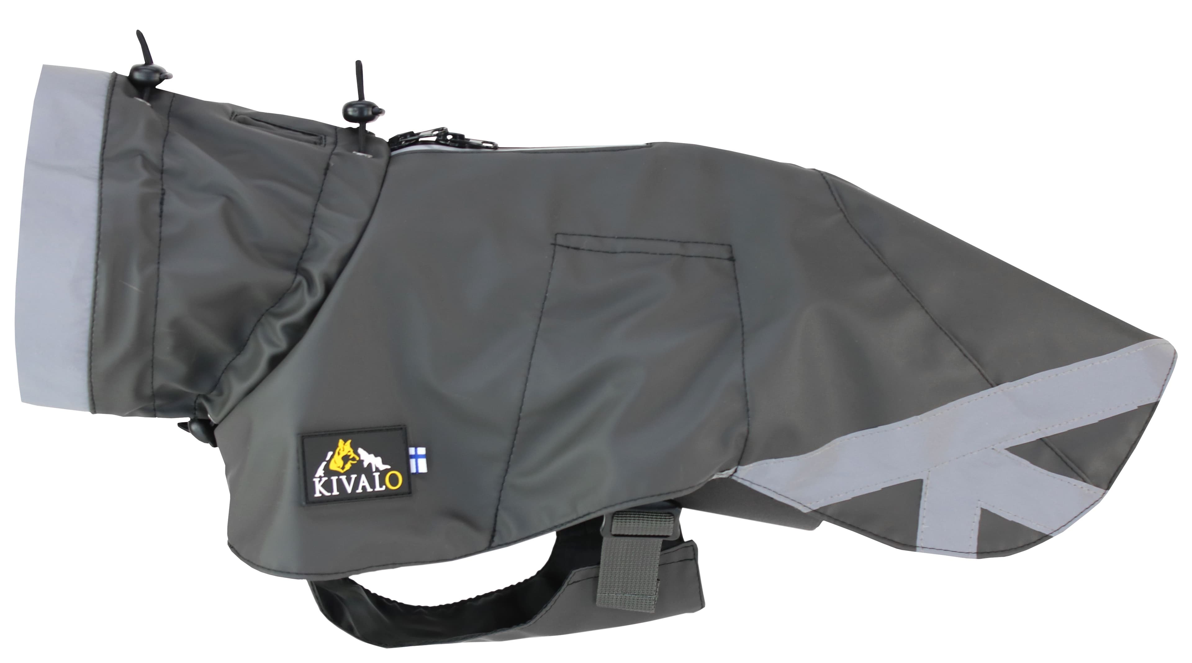 Kivalo Niva Dog Raincoat koiran sadetakki, 35 cm, harmaa