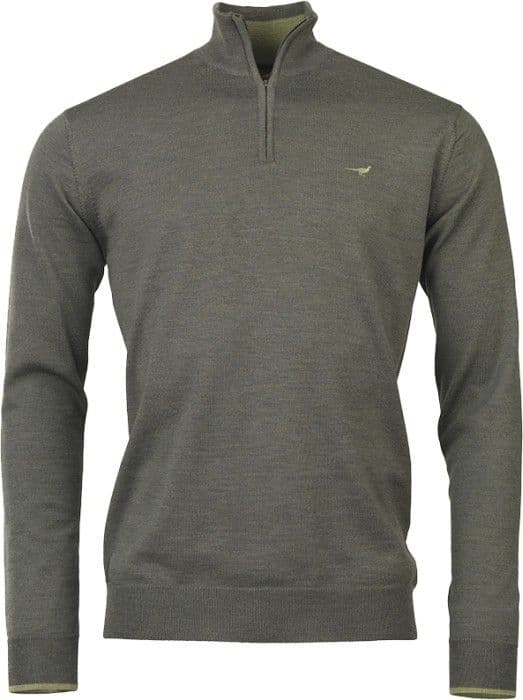 Laksen Norfolk Zip-Neck Forest