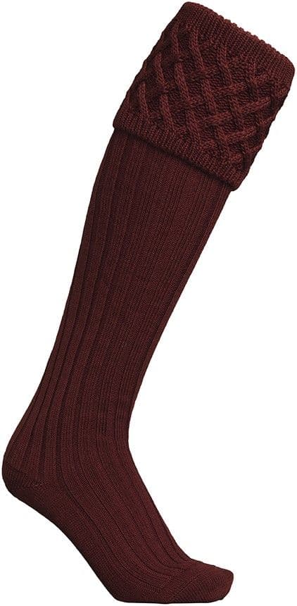 Laksen Windsor Shooting Socks metsästyssukat, viininpunainen