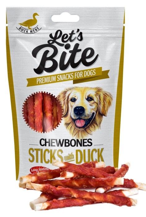 Let's Bite Lets Bite Chewbones Sticks with Duck 80 g
