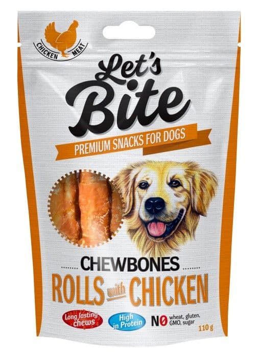 Let's Bite Lets Bite Chewbones Rolls with Chicken 110 g
