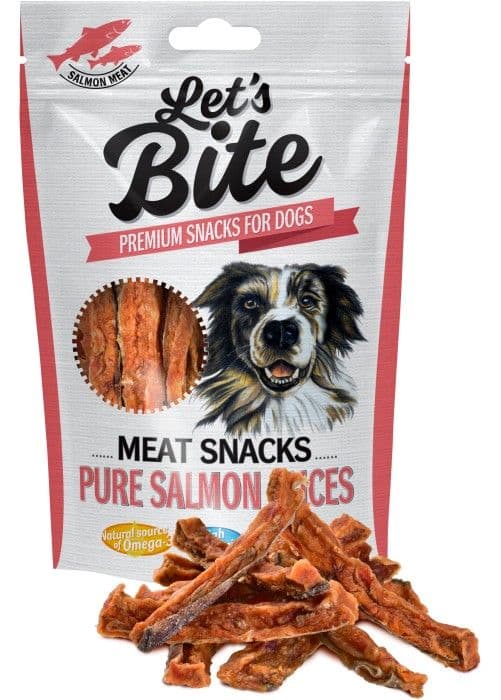 Let's Bite Lets Bite Meat Snacks Pure Salmon Slices 80 g