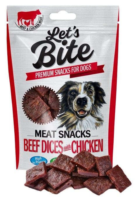 Let's Bite Lets Bite Meat Snacks Beef Dices with Chicken 80 g