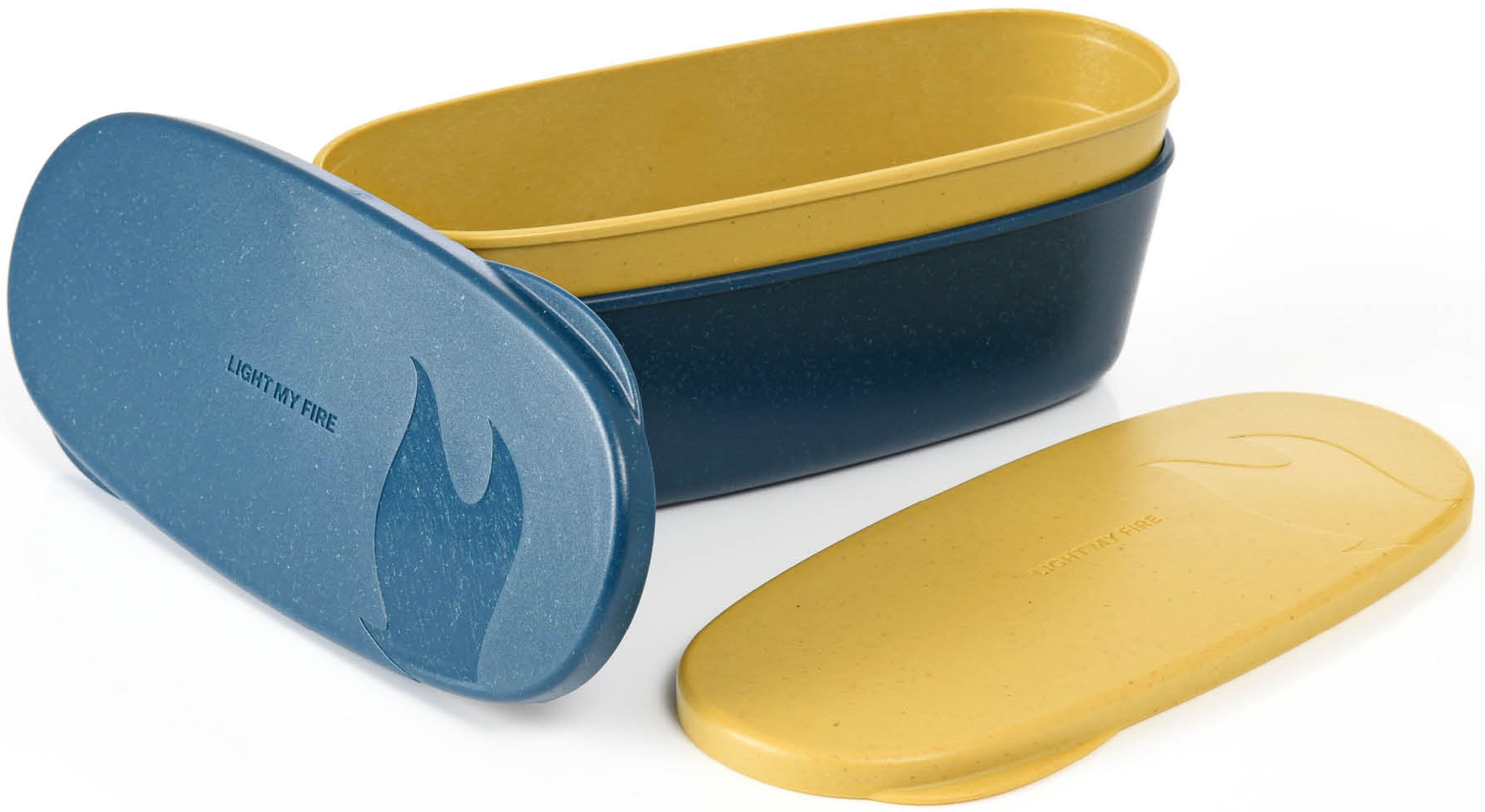 Light My Fire SnapBox oval BIO 2-pack Musty Yellow / Hazy Blue
