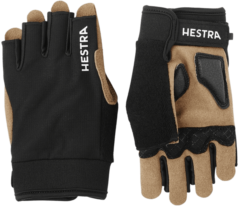 Hestra Bike Guard Short pyöräilykäsineet, musta/ruskea