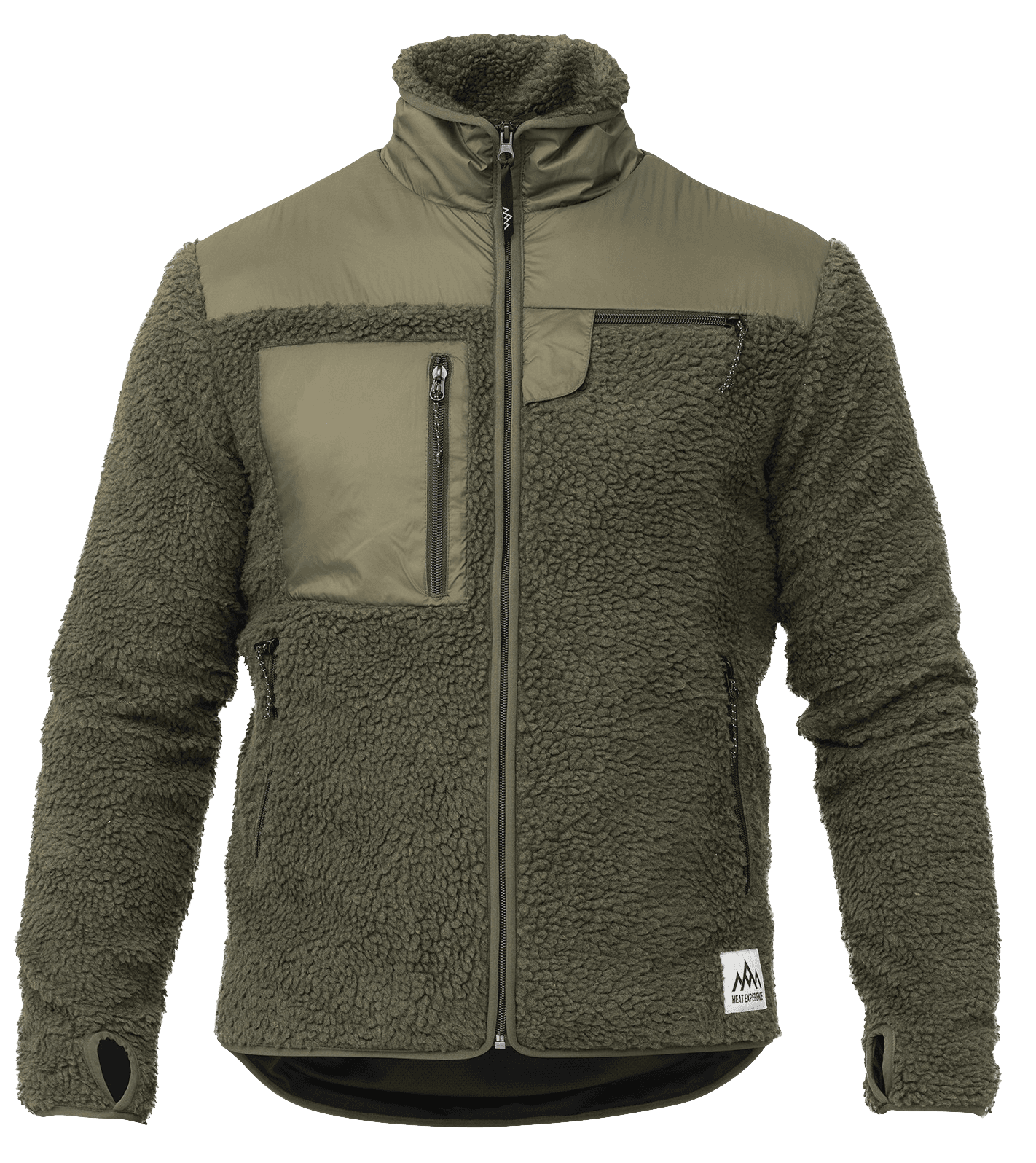 HeatX Heated Pile Fleece lämpötakki, Olive Green