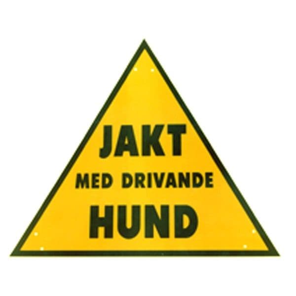 Grey Oak Varningstriangel jakt med drivande hund