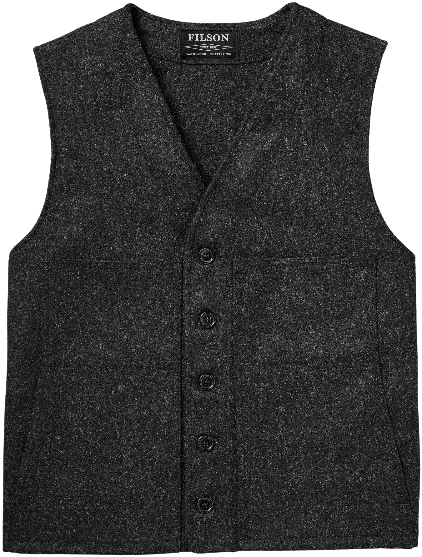 Filson Mackinaw Wool Vest metsästysliivi, tummanharmaa