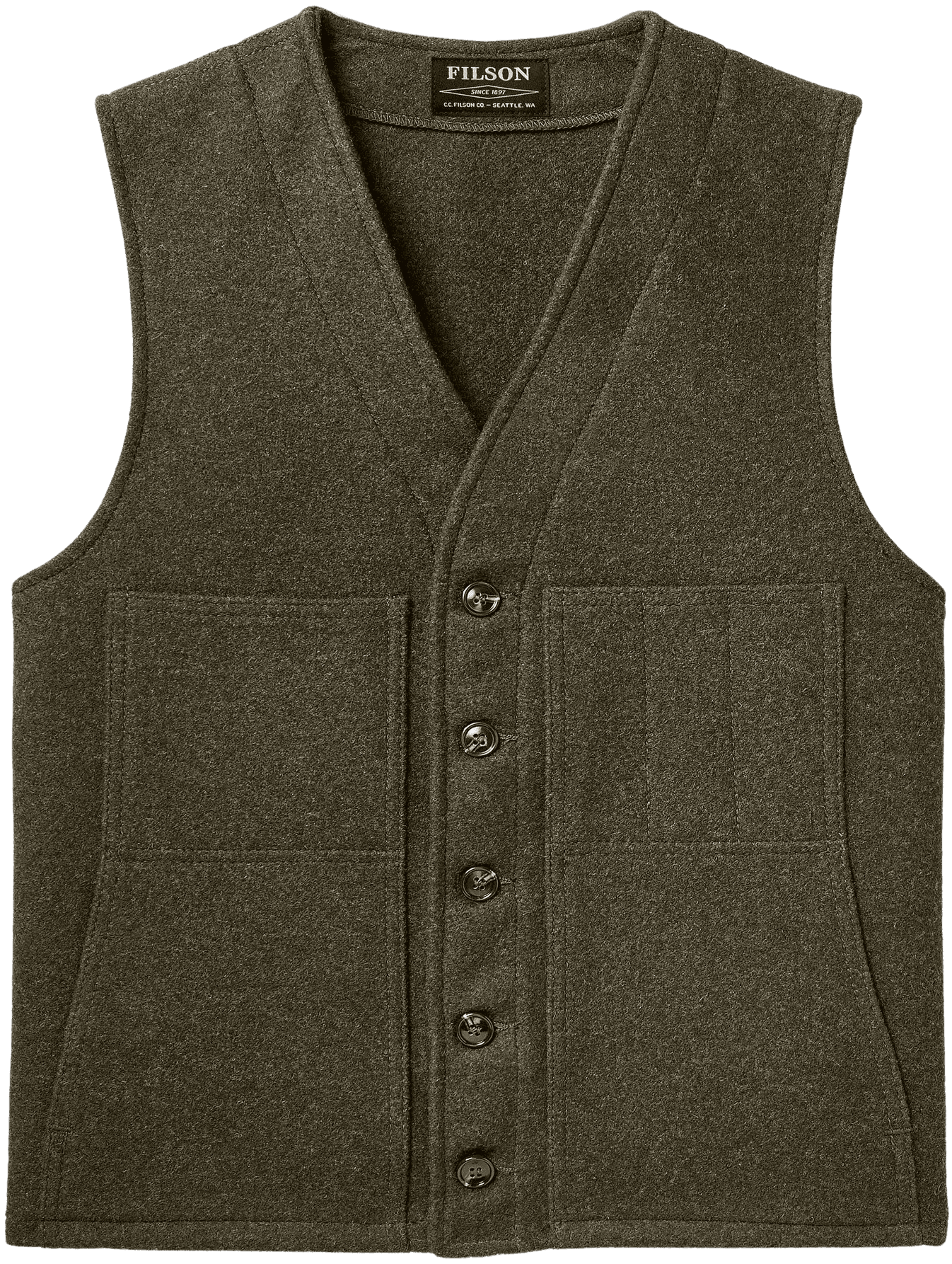 Filson Mackinaw Wool Vest metsästysliivi, maastonvihreä