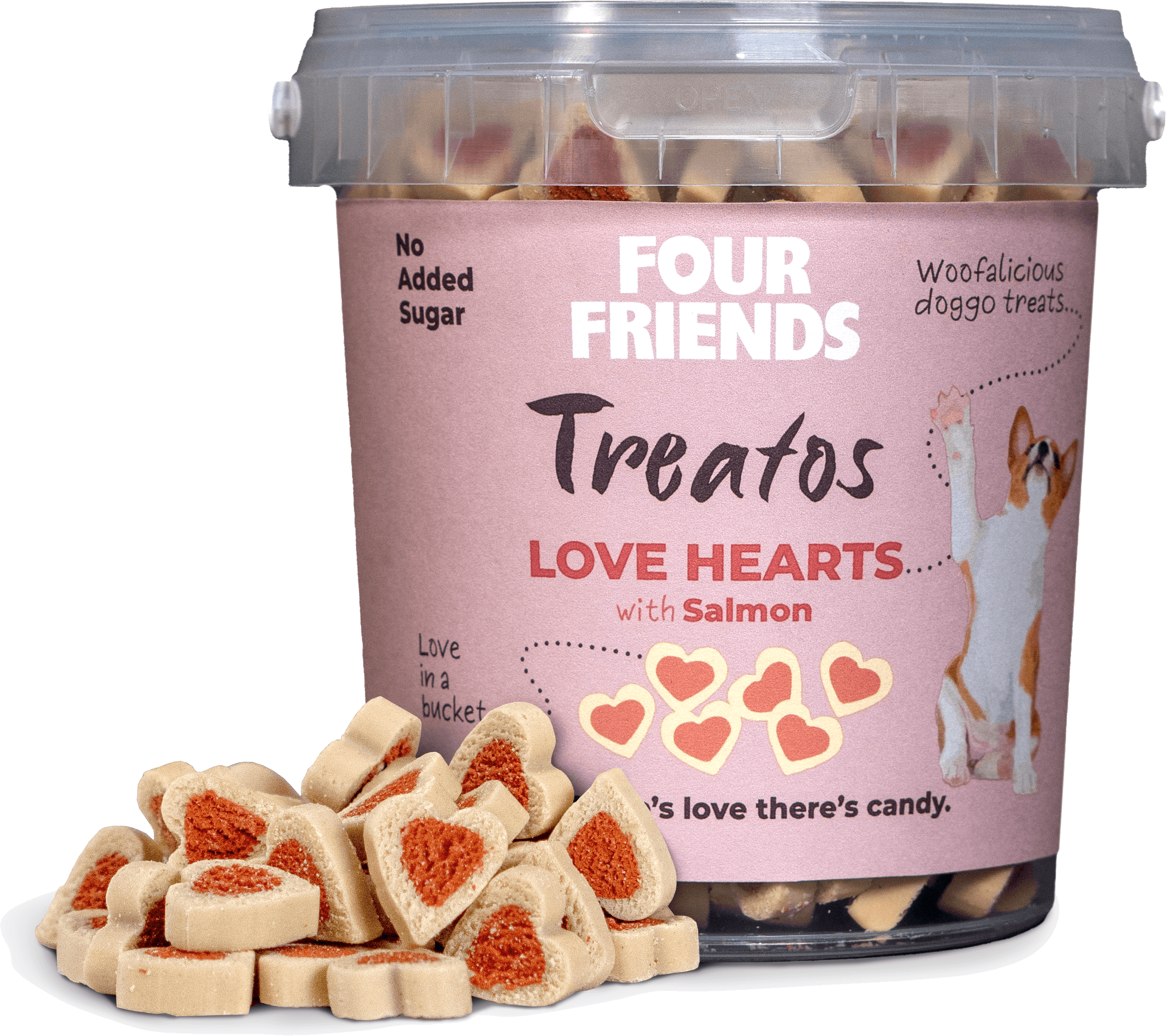 Four Friends Treatos Love Hearts makupalat, 500 g