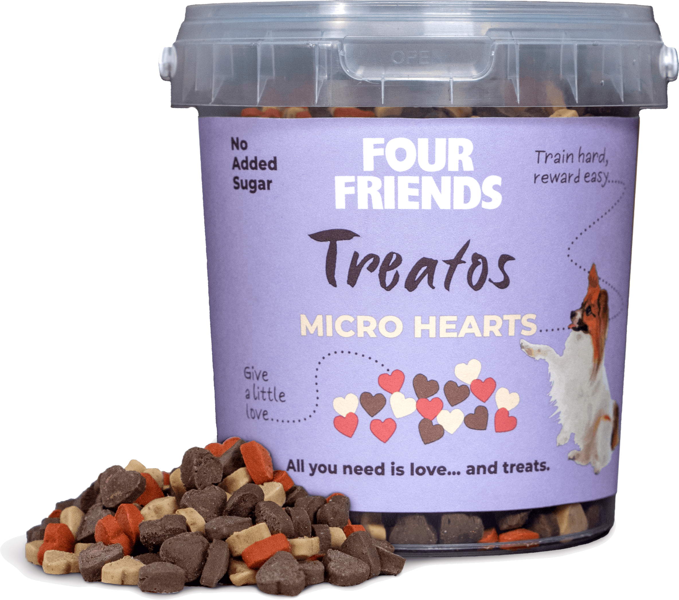 Four Friends Treatos Micro Hearts makupalat, 500 g