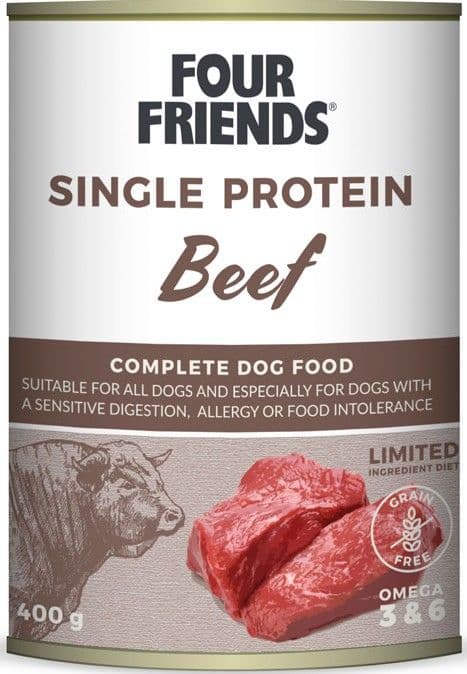 Four Friends Beef koiran märkäruoka nauta, 400 g