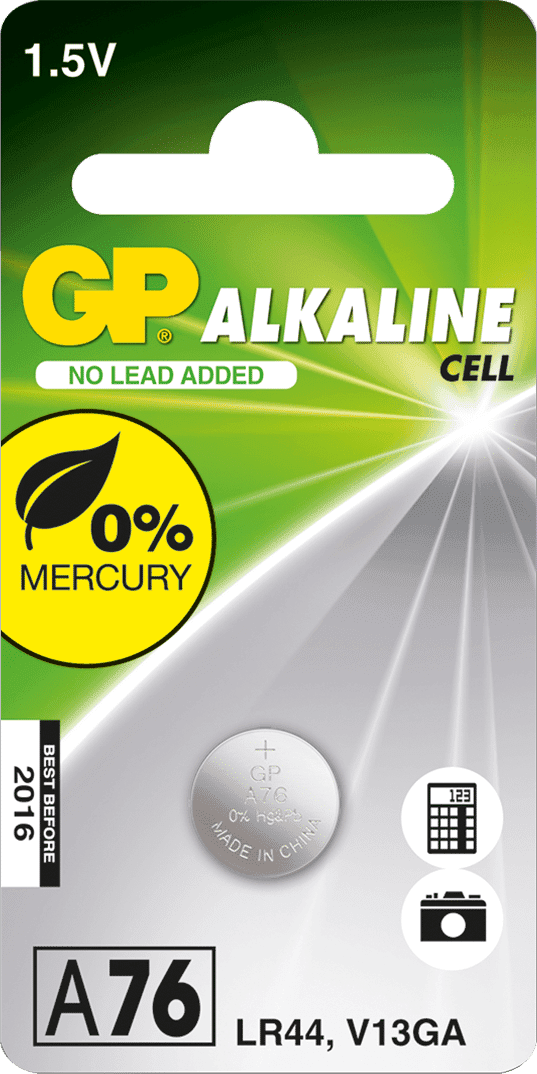 GP Batteries GP alkalinen nappiparisto 1,5V LR44, 1 kpl