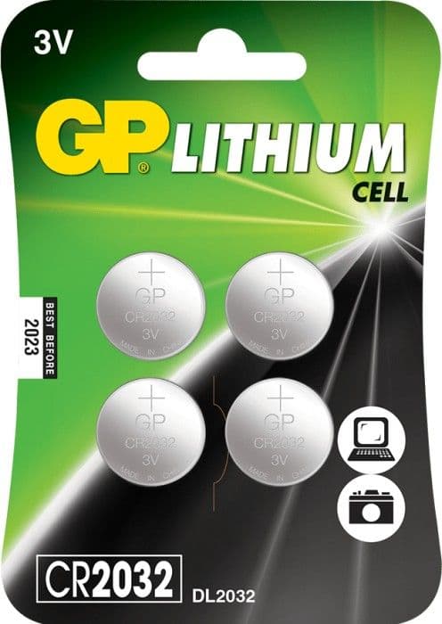 GP Batteries GP litium-nappiparisto CR2032, 4 kpl