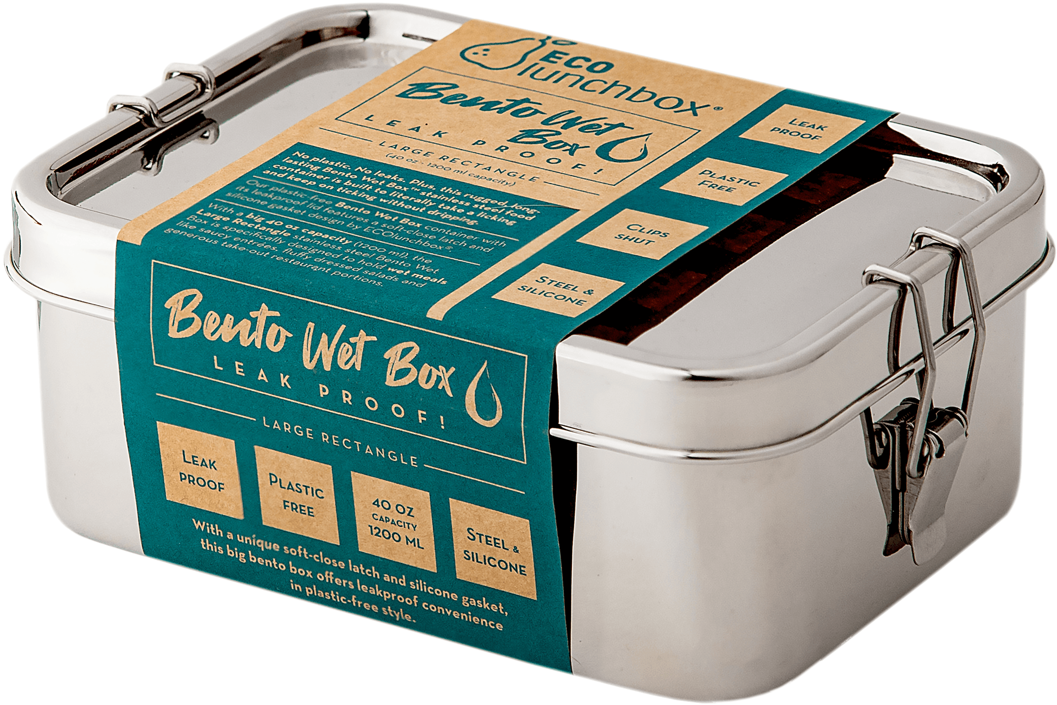 EcoLunchBox Bento Wet Box Rectangle eväslaatikko