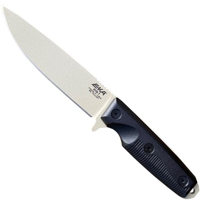 EKA RTG-1 veitsi, ruskea terä ja musta G-10-kahva