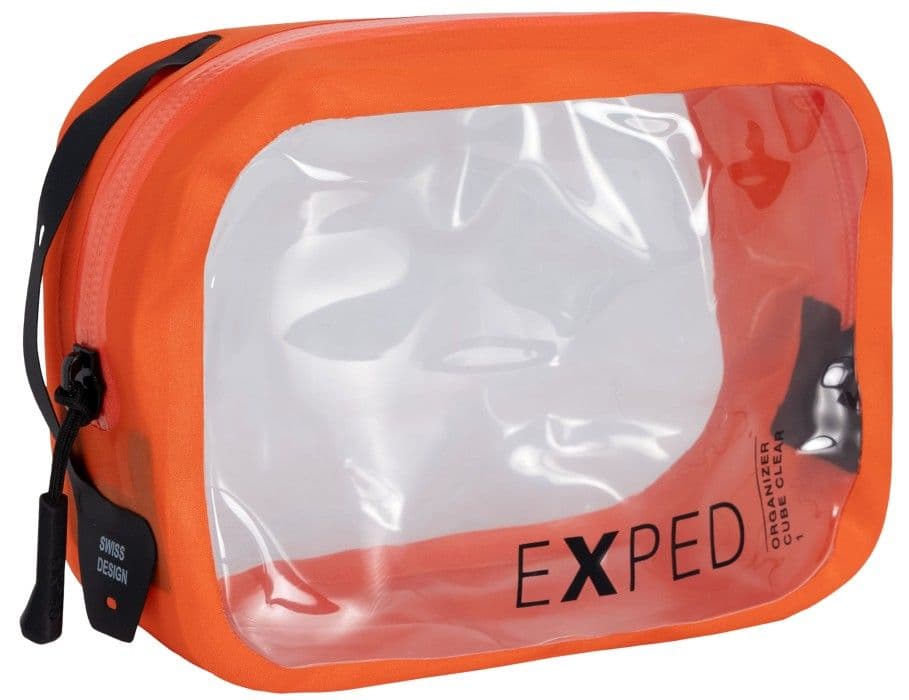 Exped Organizer Cube Clear 1 säilytyslaukku, Flame