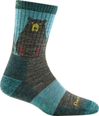 Darn Tough W's Bear Town Micro Crew Light Cushion Aqua