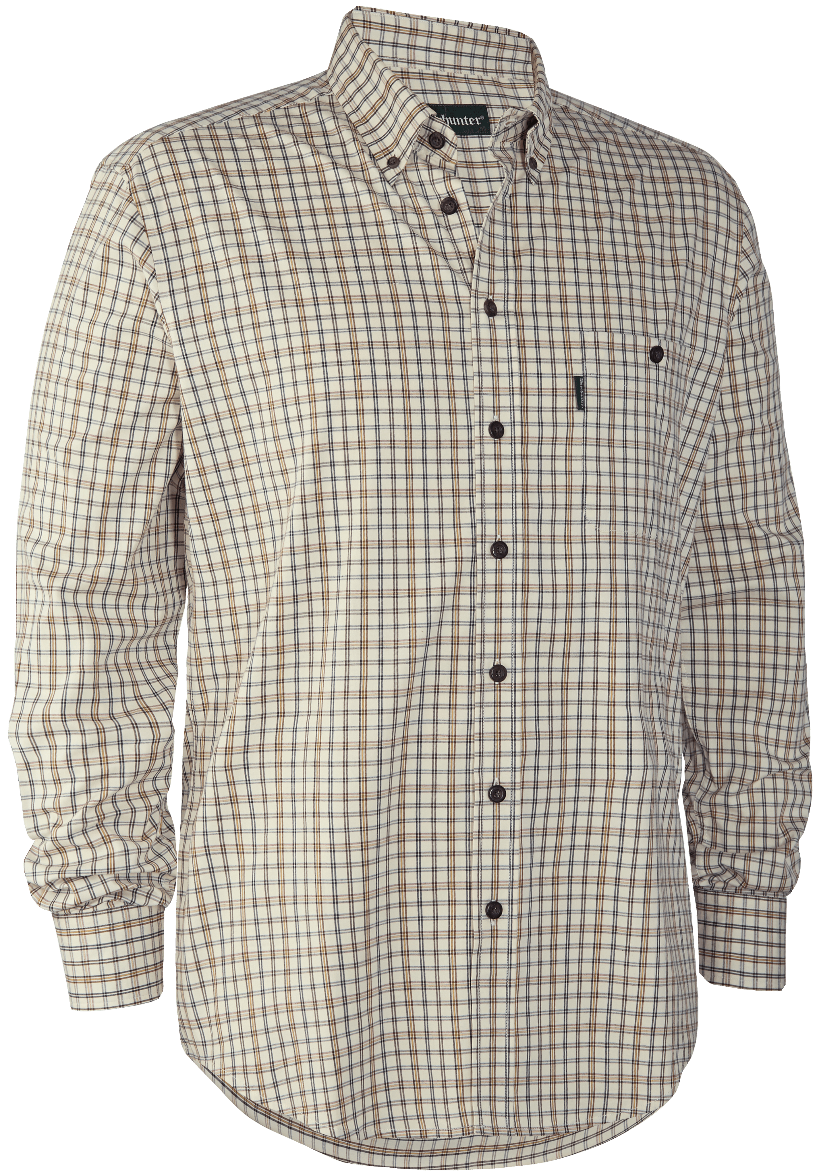 Deerhunter Henry Shirt kauluspaita, vaaleabeige/vihreä