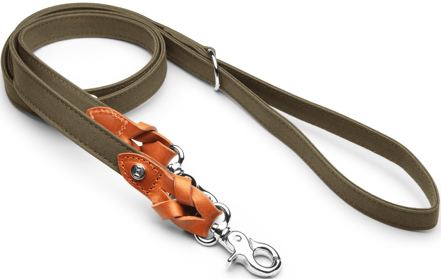 Denjo Dogs Signature säädettävä talutin, S, Cognac/Khaki