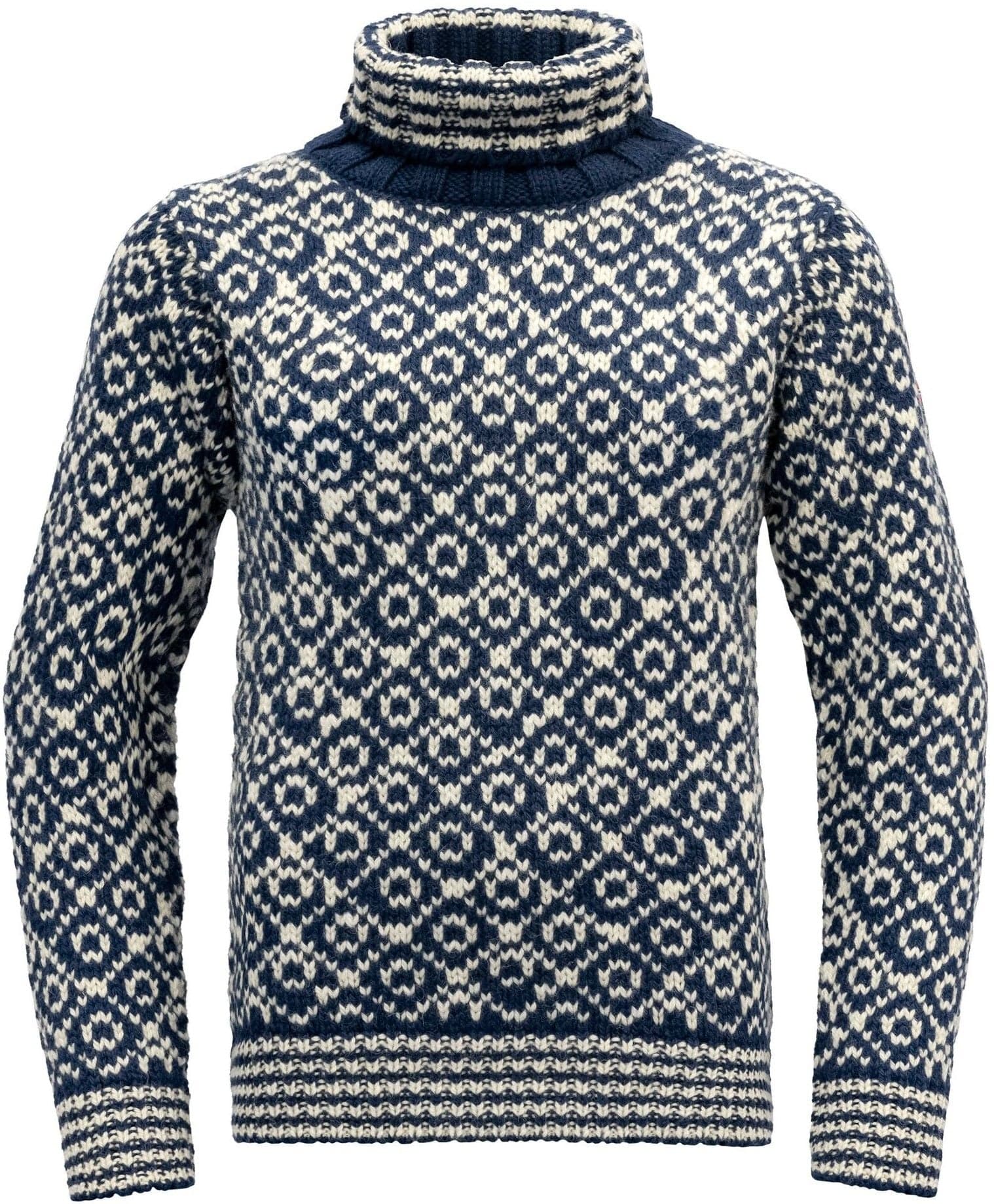 Devold Svalbard Wool High Neck villapaita, unisex, musta/valkoinen