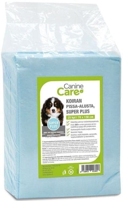 CanineCare Koiran Pissa-alusta Super Plus, 70x130 cm, 25 kpl