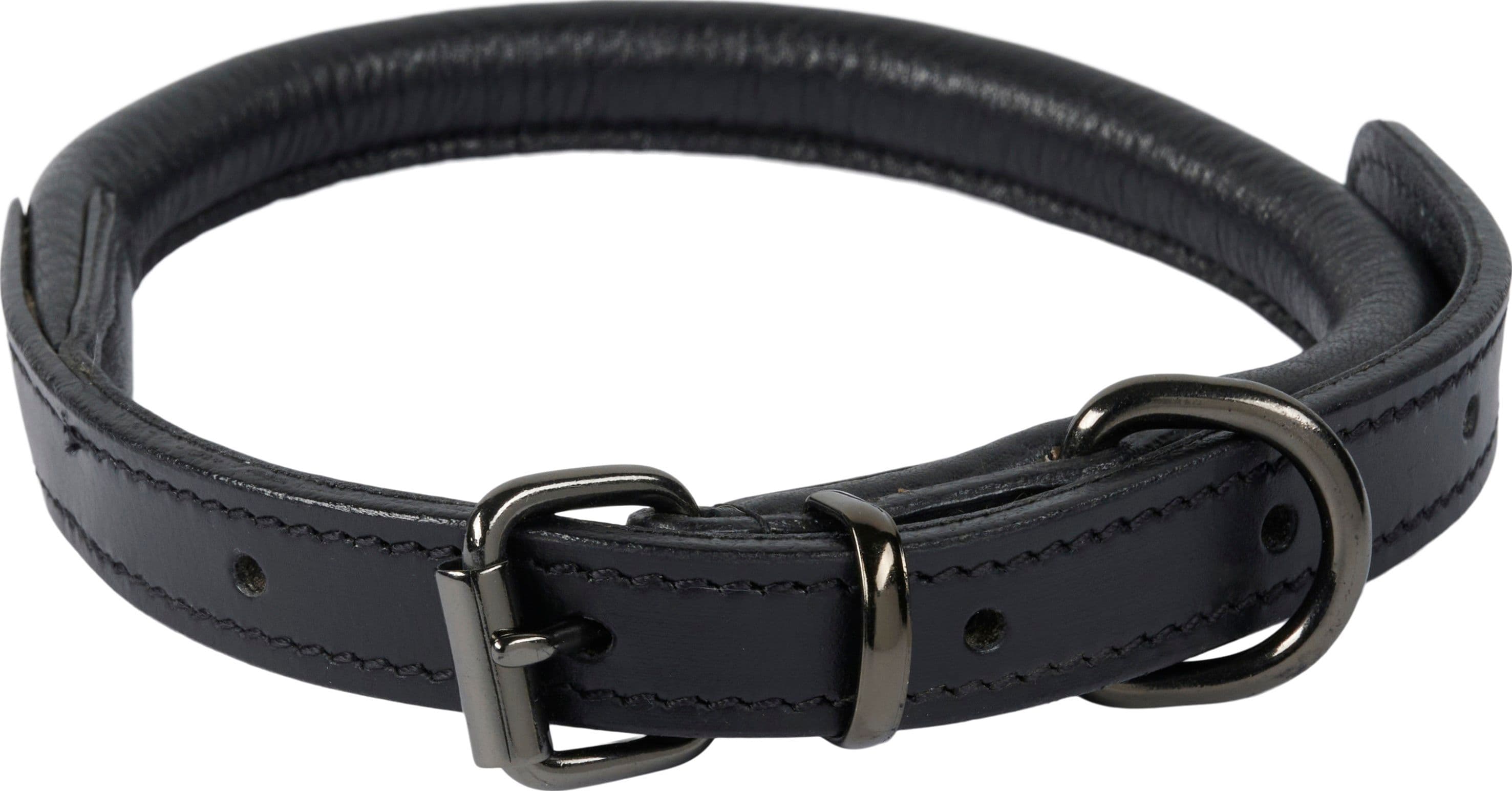 Catago Leather Dog Collar nahkapanta, musta