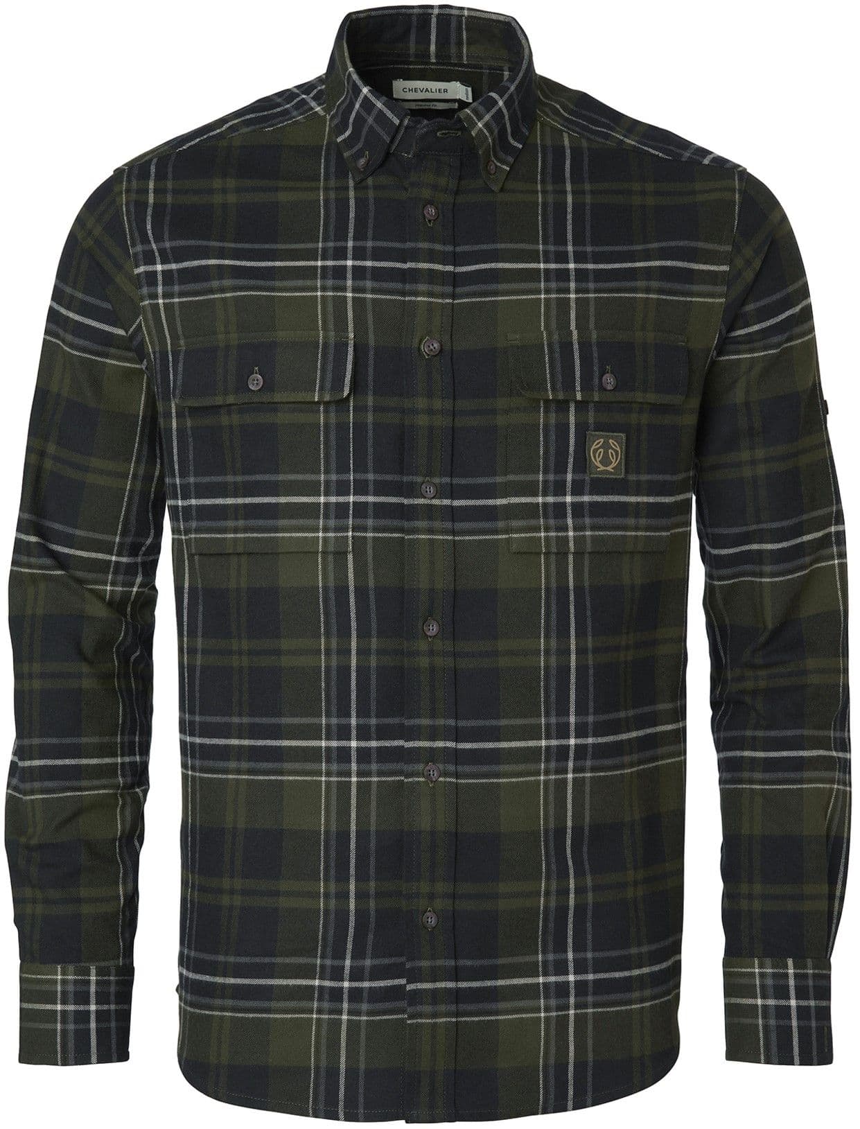 Chevalier Heron Flannel Shirt Men flanellipaita, vihreä