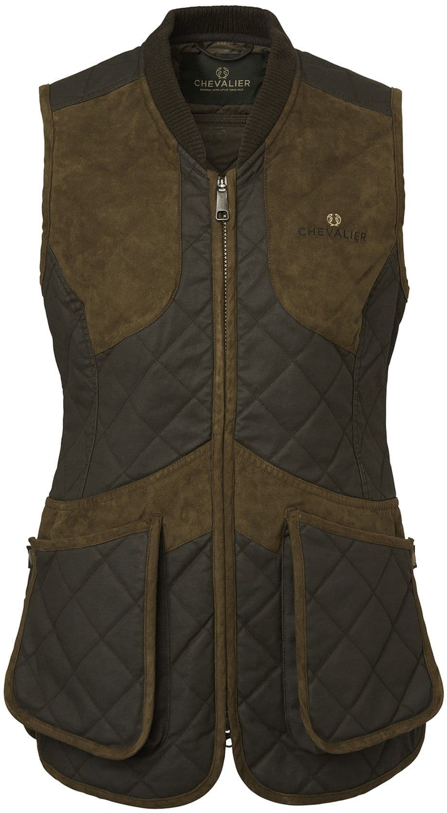 Chevalier Vintage Shooting Vest naisten ammuntaliivi, Leather Brown