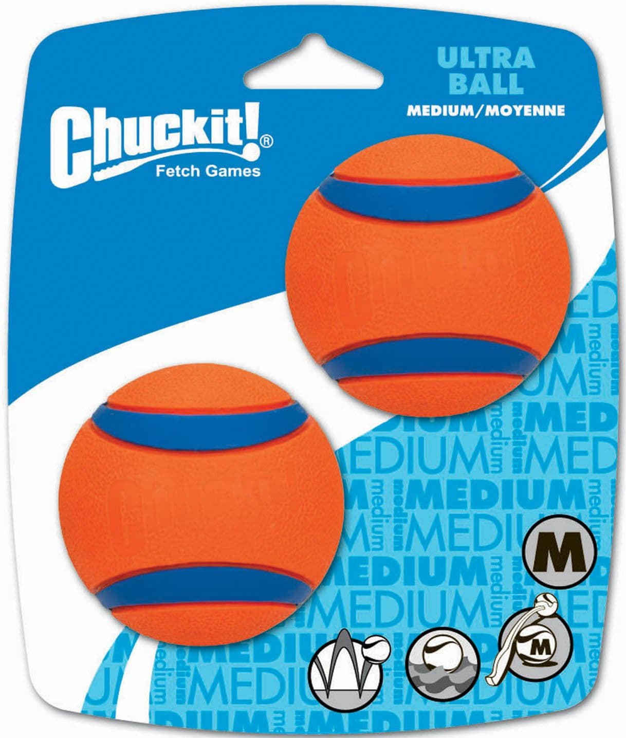 Chuckit! Ultra Ball koiran lelu, M, 2-pack