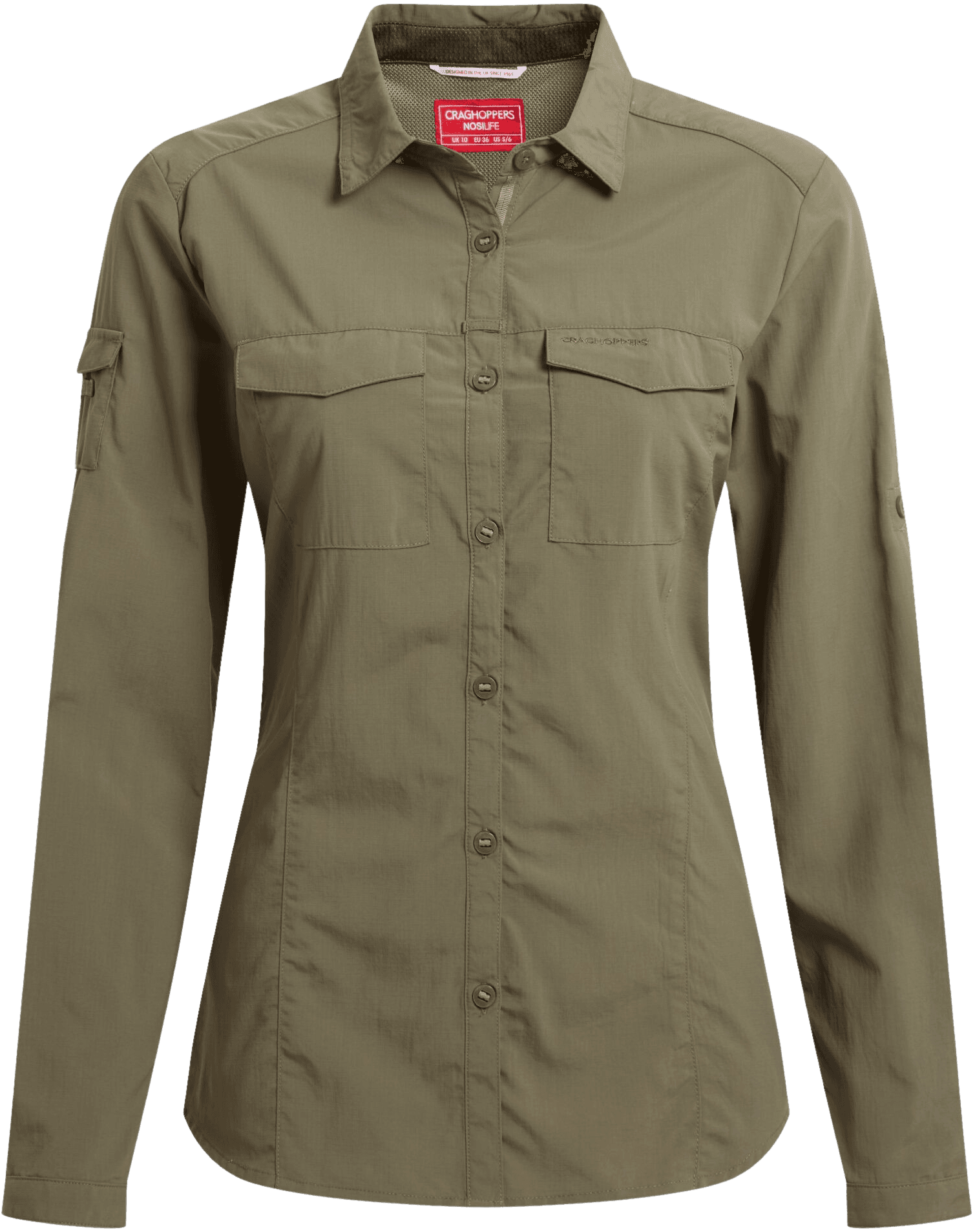 Craghoppers NosiLife Adventure LS Shirt III naisten paita, Wild Olive