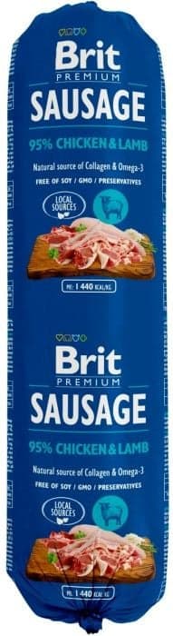 Brit Premium kana-lammas -koiranmakkara 800 g