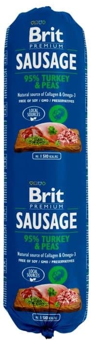 Brit Premium Brit Koiranmakkara Turkey & Peas 800 g