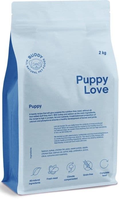 Buddy Puppy Love pentujen kuivaruoka, 2 kg