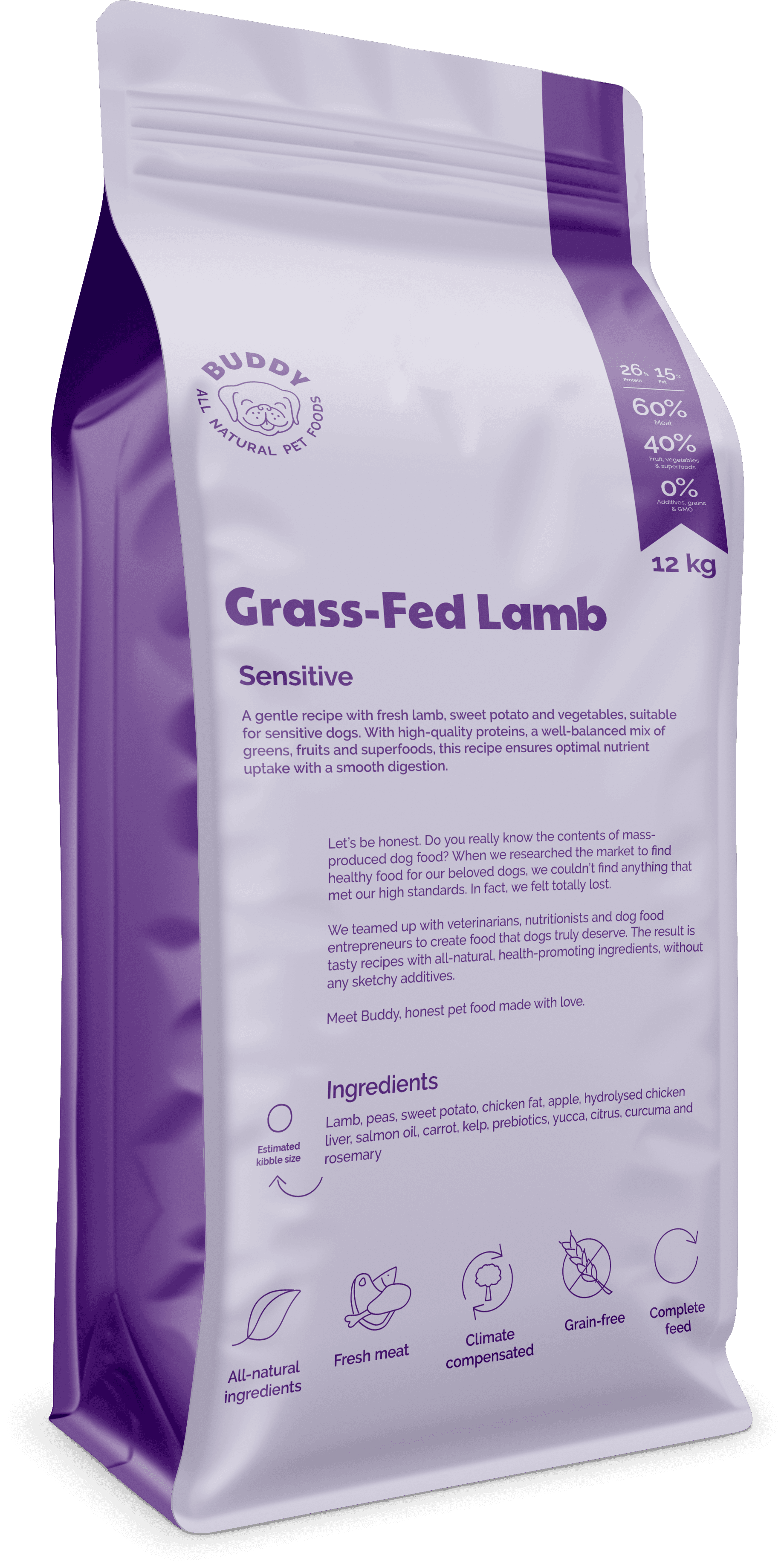 Buddy Grass-Fed Lamb kuivaruoka, 12 kg