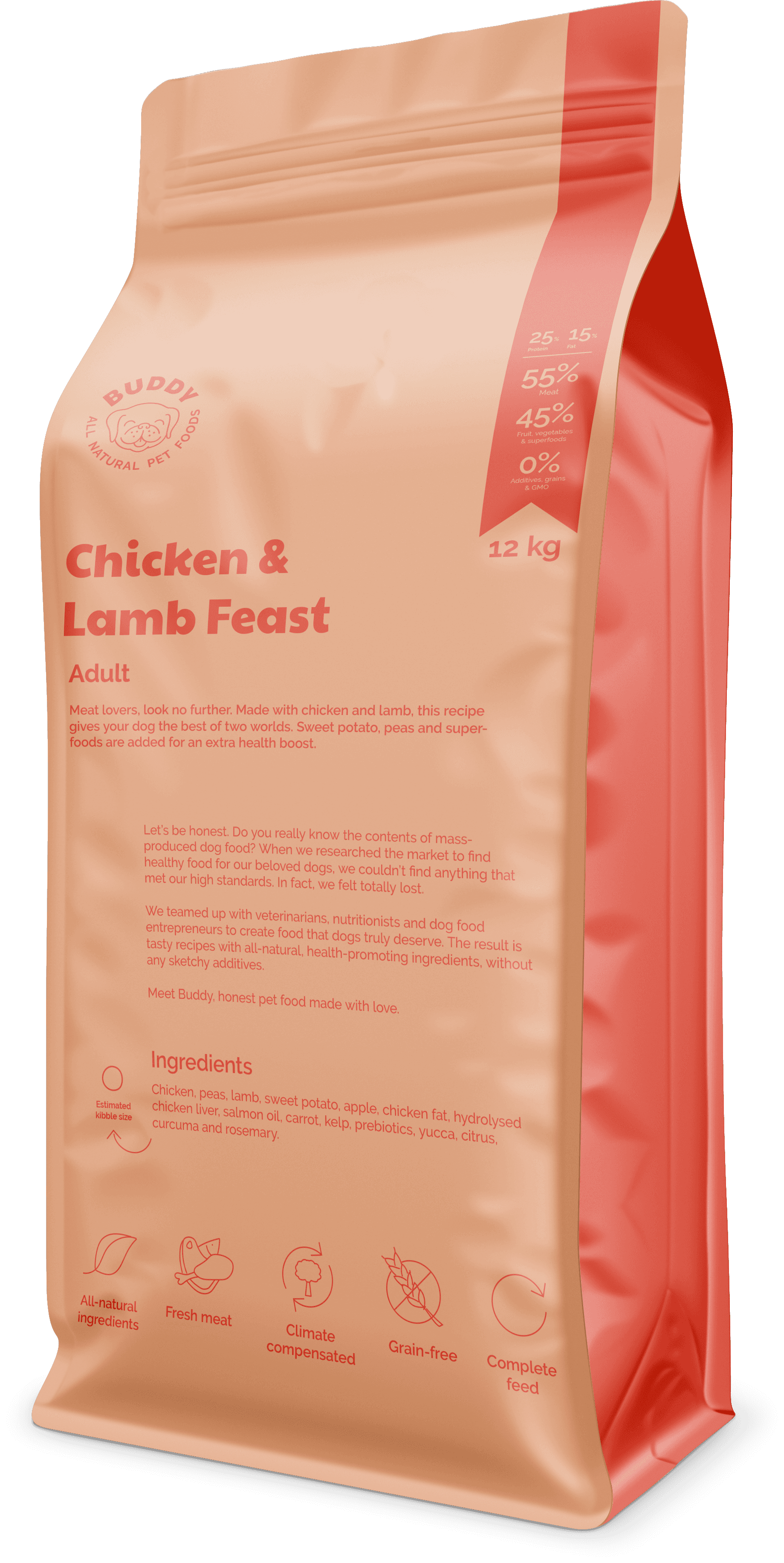 Buddy Chicken & Lamb Feast kuivaruoka, 12 kg