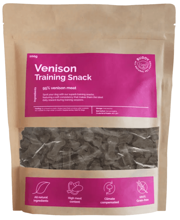 Buddy Training Snacks Venison makupalat, 100g