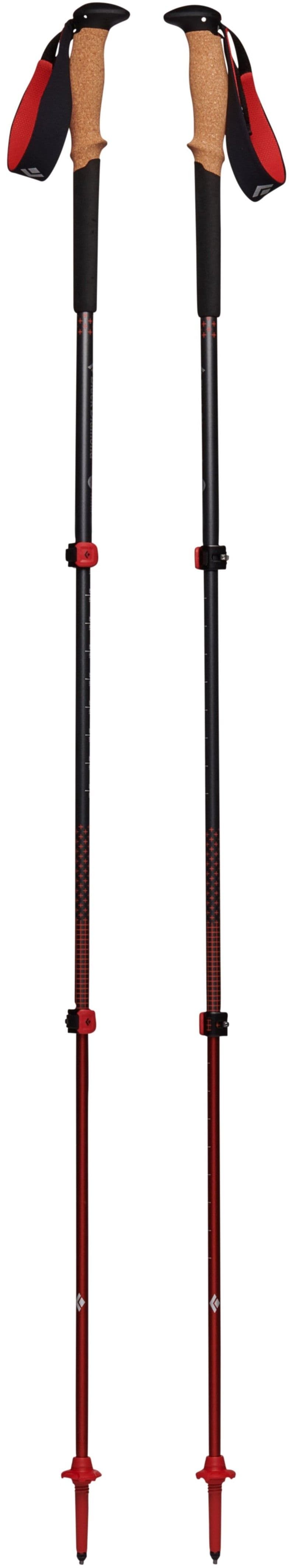 Black Diamond Pursuit Trekking Poles vaellussauvat, tummanharmaa/punainen