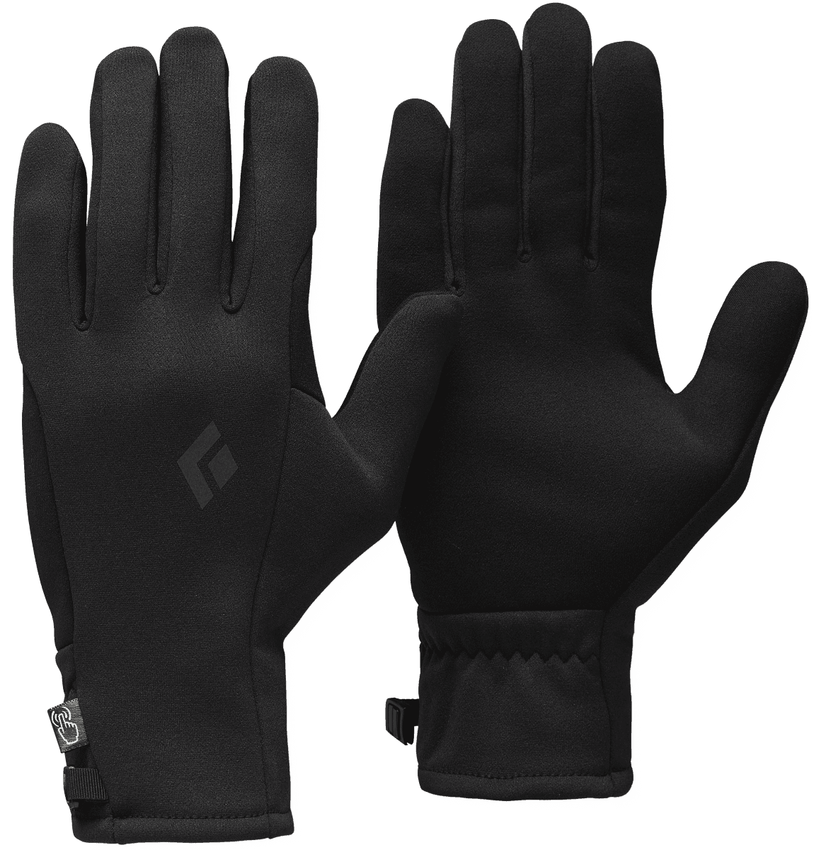 Black Diamond Midweight Screentap Liners käsineet, Musta