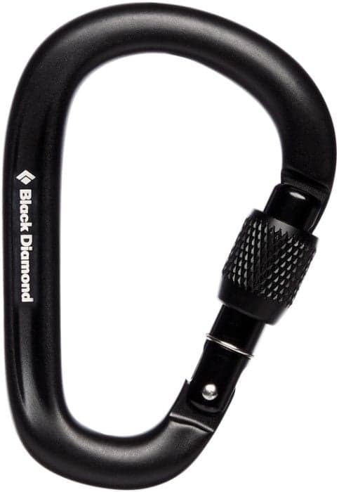 Black Diamond Pearlock Screwgate Carabiner lukittava karbiini, musta