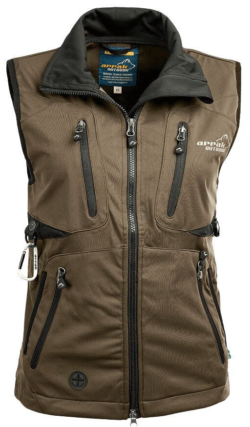 Arrak Outdoor Arrak Acadia Softshell Vest naisten liivi, Ruskea